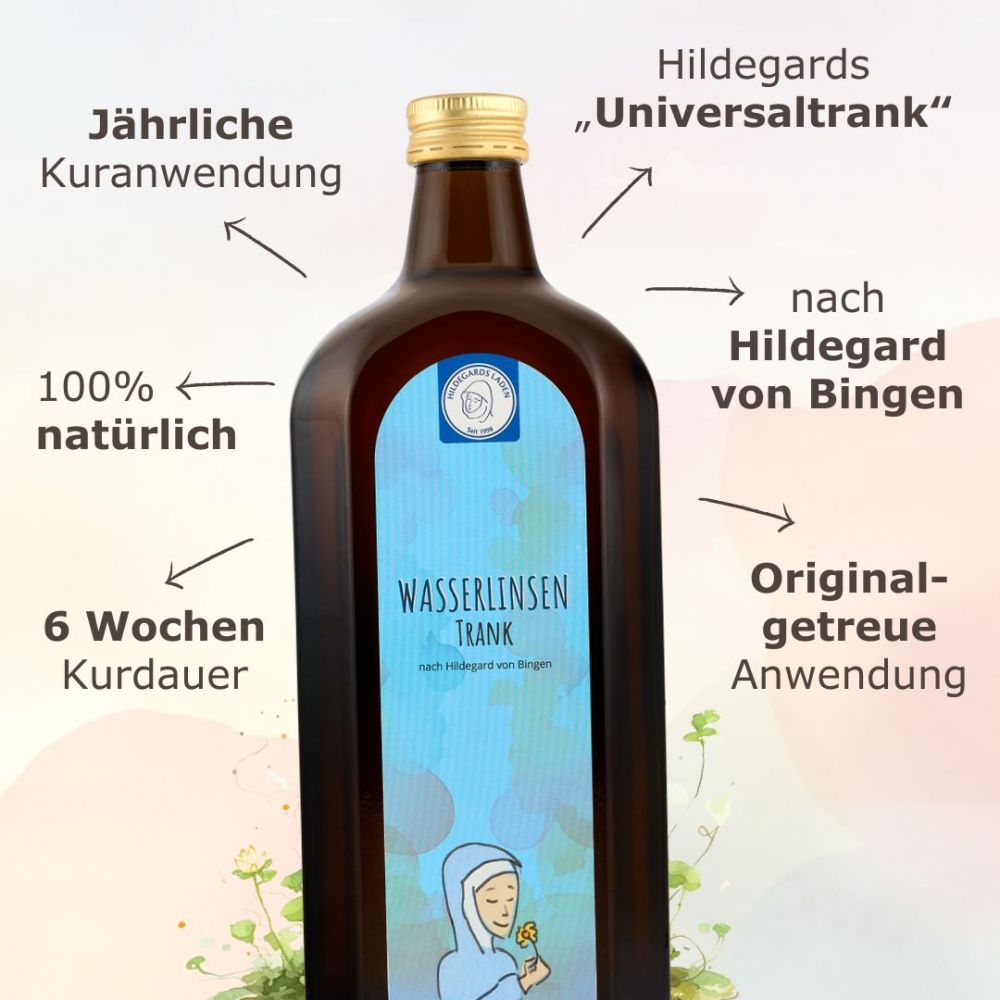 Hildegard von Bingen - cure de potion de lentilles d'eau 8x500ml